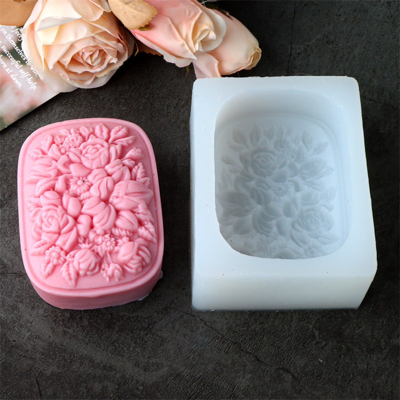 Quadratische Blumen-Silikonfor – Soap Making Instructions Bewertung und Preis