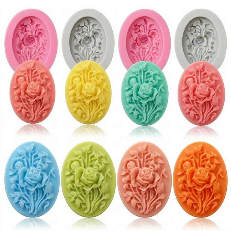 4 Silikonformen in Blumenform, – Soap Making Instructions Bewertung und Preis